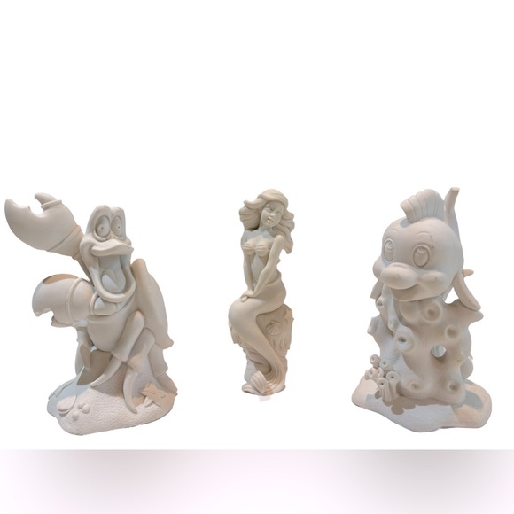 Disney’s‎ The Little Mermaid Statue Trio by Artist A. Giannelli Italy - Picture 1 of 7